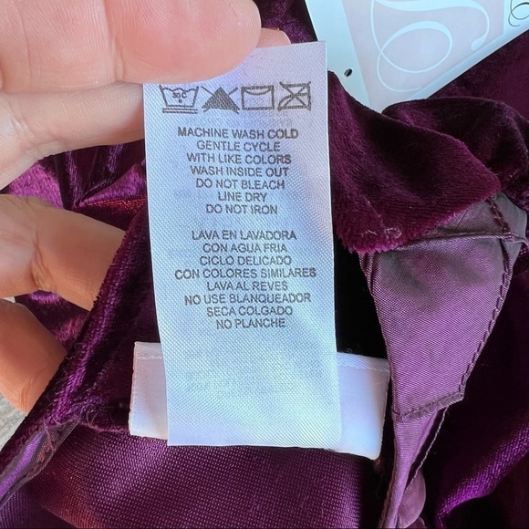 Bonnie Baby Bonnie Jean Velvet Holiday Dress Baby 18 Mo Plum Purple Rosette NWT - Picture 12 of 12